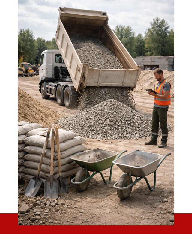Доставка нерудных материалов в Усинске от 1229 руб. | ПРОНЕРУДСнс