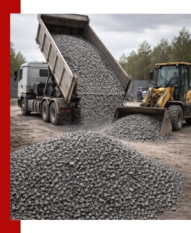 Доставка и продажа щебня гранитного в Усинске