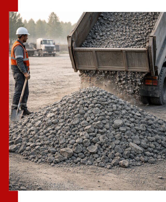 Гранитный щебень фракции 100–201 для строительства в Усинске