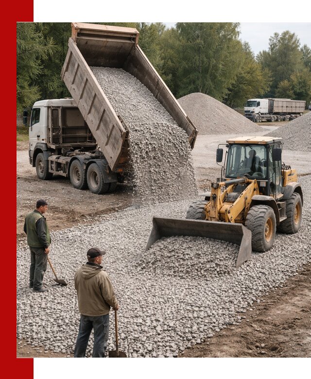 Купить гравийный щебень фракция 20-40 в Усинске с доставкой