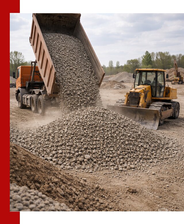 Доставка гравийного щебня фракции 40-70 в Усинске