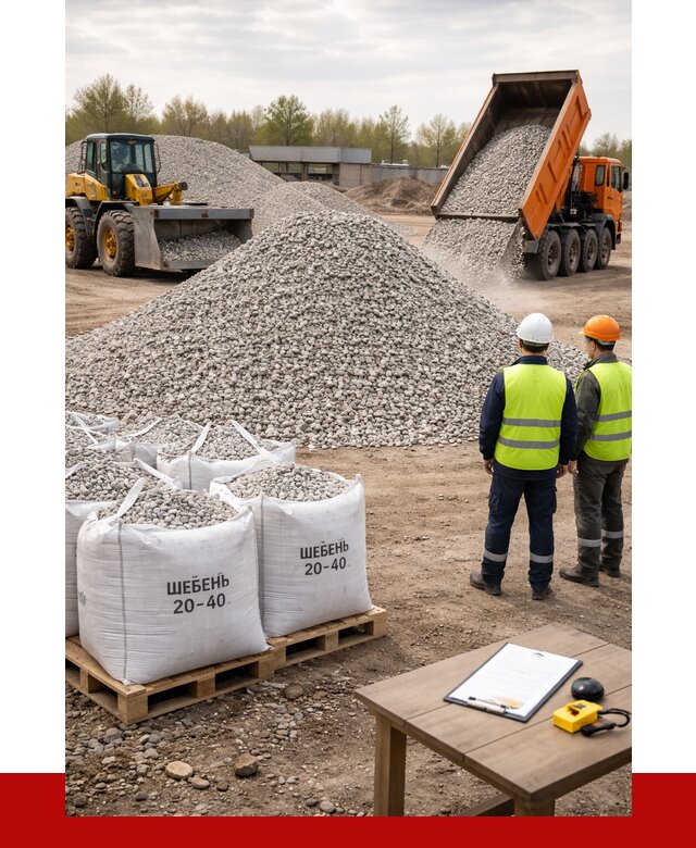 Известняковый щебень 20-40 в Усинске от 2150 р. ПРОНЕРУДСнс