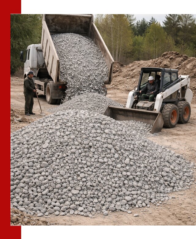 Доставка доломитового щебня в Усинске напрямую от карьера