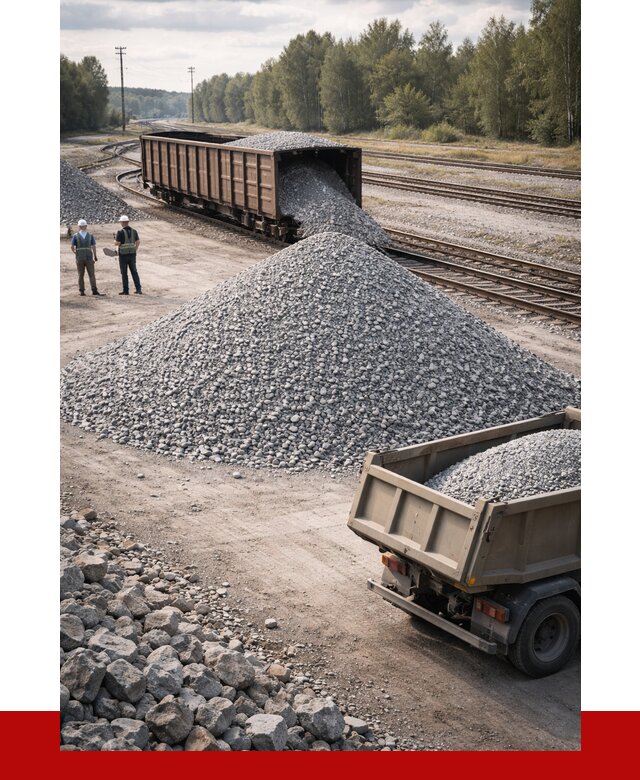 Железнодорожный щебень 20-60 в Усинске от 1740 р. | ПРОНЕРУДСнс