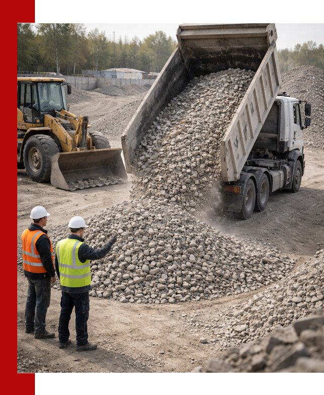 Вторичный щебень фракция 40–70 доставка в Усинске