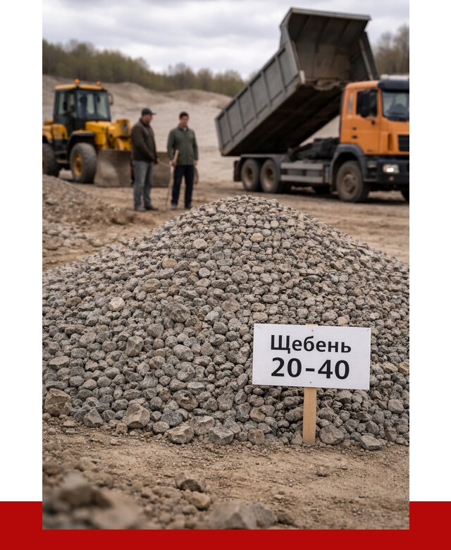 Бетонный щебень фракция 20-40 в Усинске от 2508 р. | ПРОНЕРУДСнс