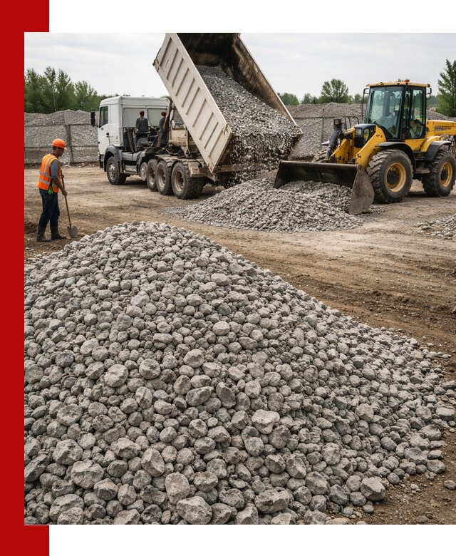 Доставка бетонного щебня фракции 40-70 в Усинске