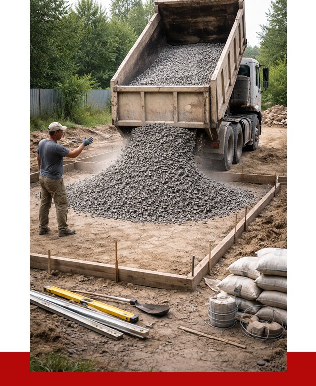 Купить щебень для фундамента в Усинске от 4607 р. | ПРОНЕРУДСнс