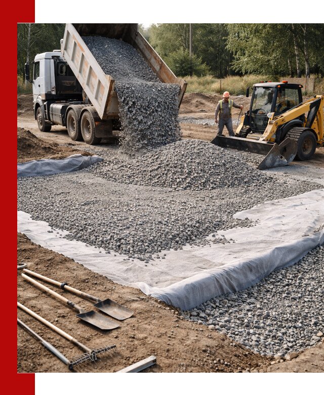 Щебень для фундамента с доставкой в Усинске