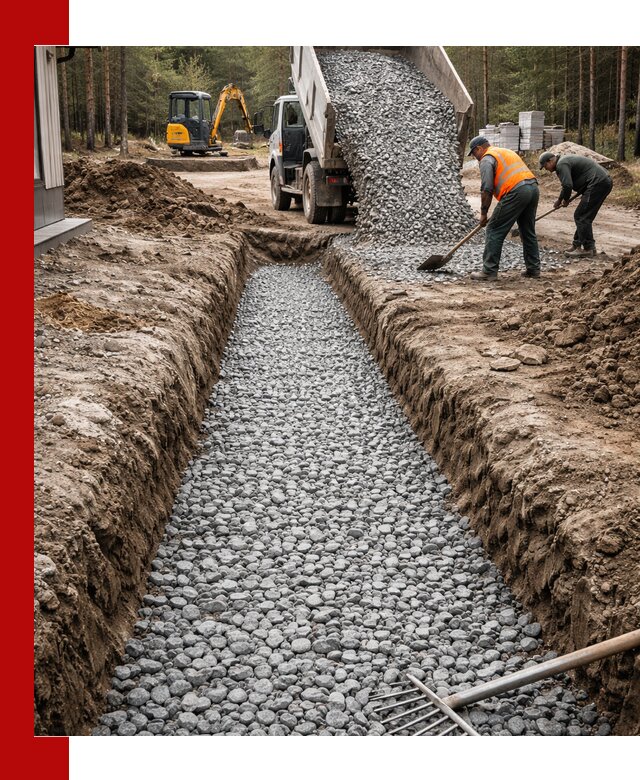 Щебень для дренажа с доставкой в Усинске высокого качества