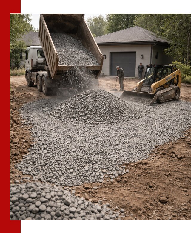 Щебень для парковки в Усинске: доставка и укладка качественного материала