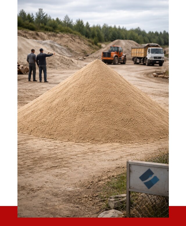 Карьерный песок навалом в Усинске от 1843 р. | ПРОНЕРУДСнс