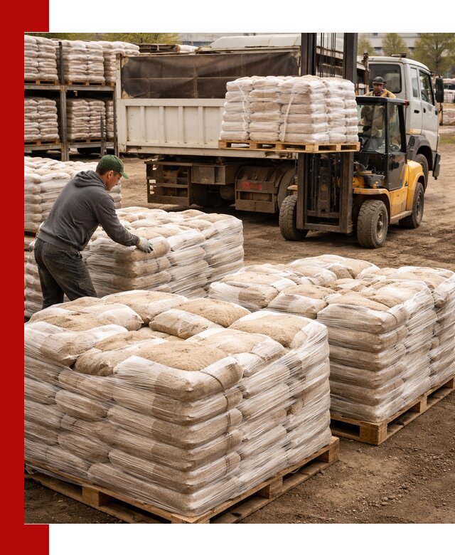 Карьерный песок в мешках с доставкой в Усинске