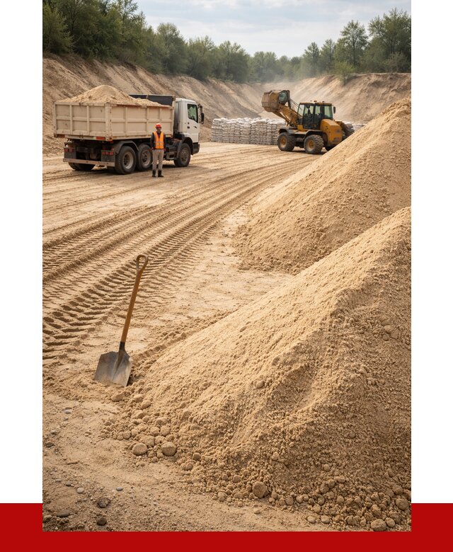 Карьерный песок мелкозернистый в Усинске от 9214 р. | ПРОНЕРУДСнс