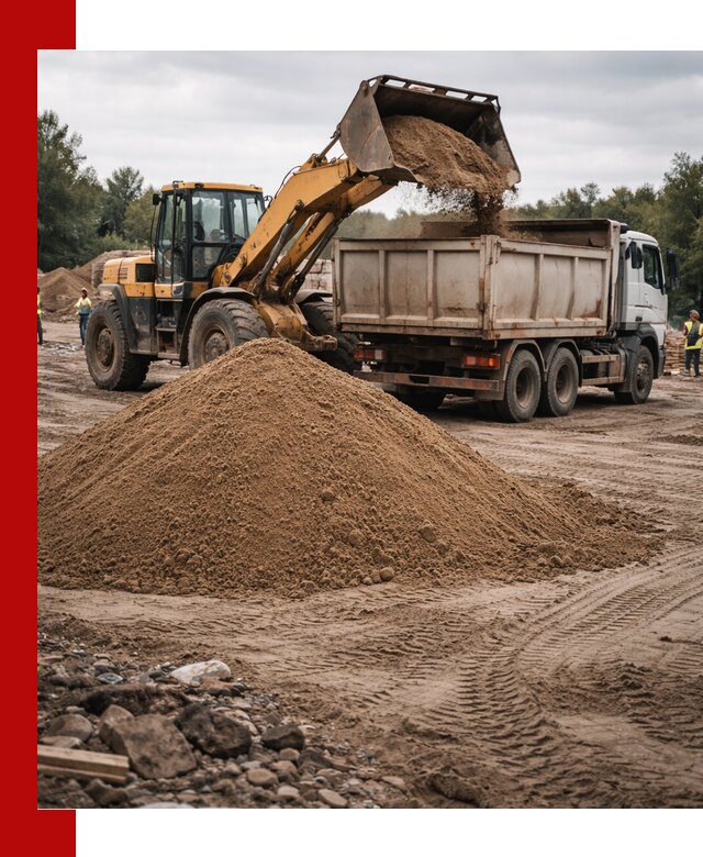 Доставка речного песка навалом в Усинске быстро и выгодно