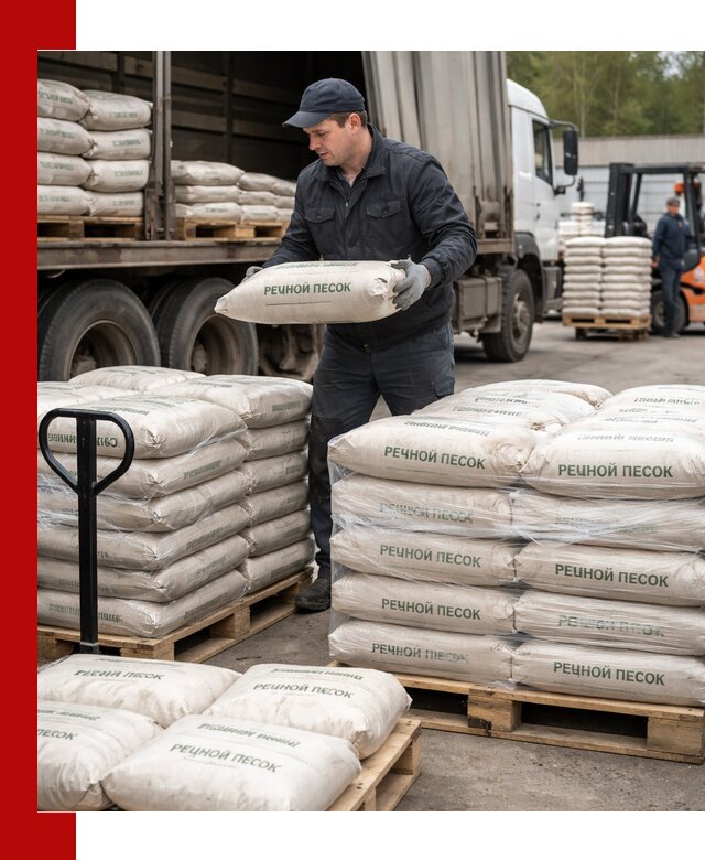 Речной песок в мешках с доставкой в Усинске