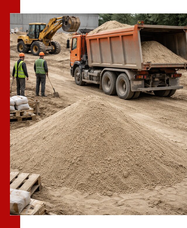 Доставка и продажа мытого речного песка в Усинске