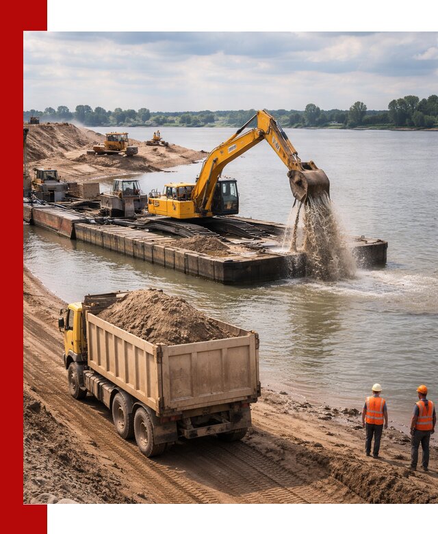 Намывной песок с доставкой в Усинске оптом и в розницу