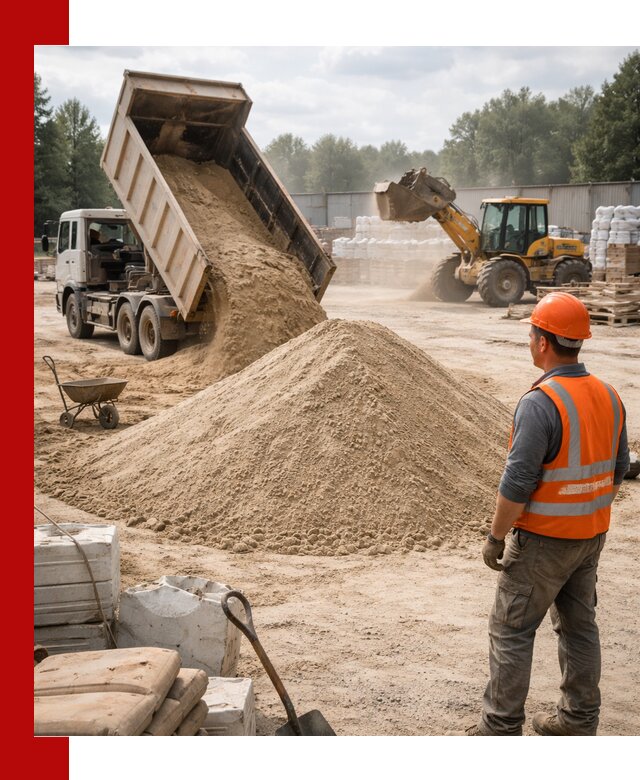 Доставка строительного песка с самосвалом в Усинске