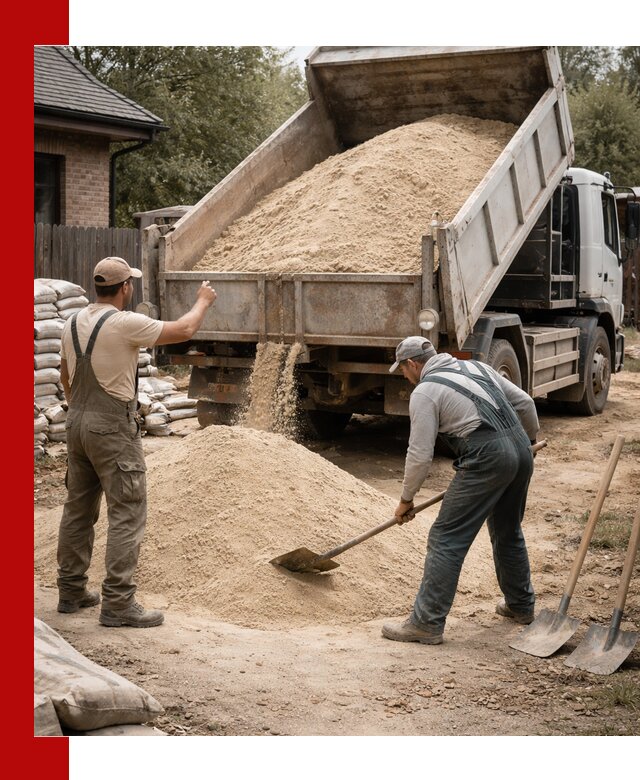 Песок для штукатурки с доставкой в Усинске качественный и чистый