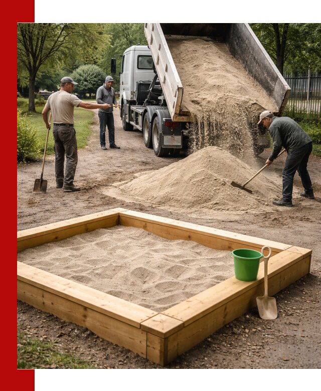 Песок для песочницы с доставкой в Усинске недорого и чистый