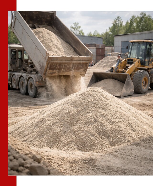 Кварцевый песок с доставкой в Усинске для строительных работ