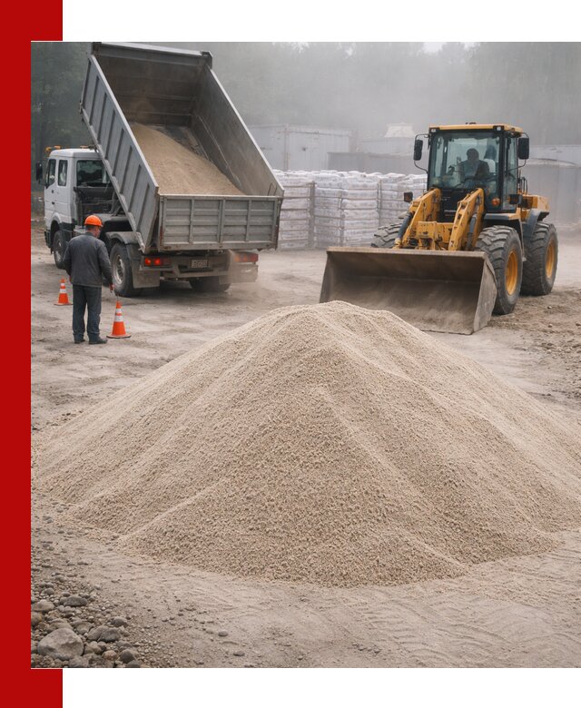 Кварцевый песок фракция 0–8 для стройработ в Усинске