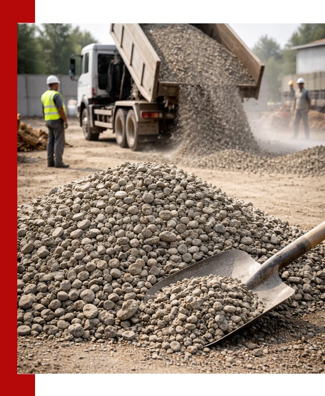 Доставка гравия фракции 20-40 в Усинске с самосвалами