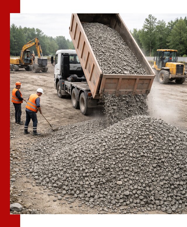 Доставка гравия фракции 40-70 в Усинске оптом и в розницу