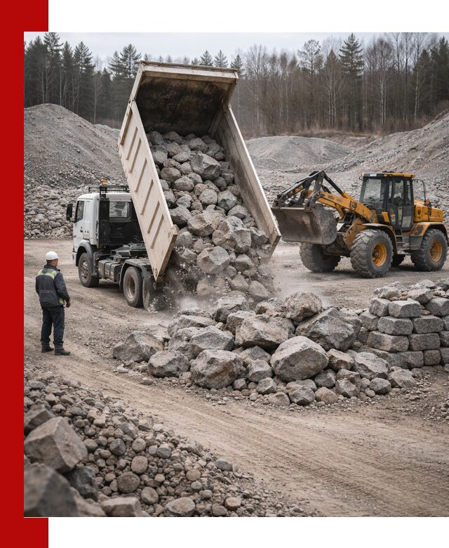 Доставка и продажа бутового гранитного камня в Усинске