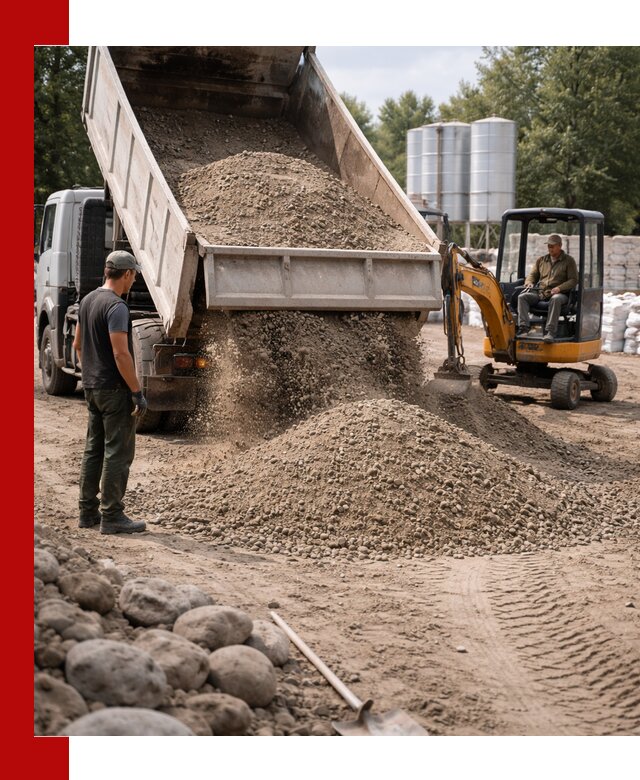 Доставка ПГС С3 в Усинске самосвалами и миксерами