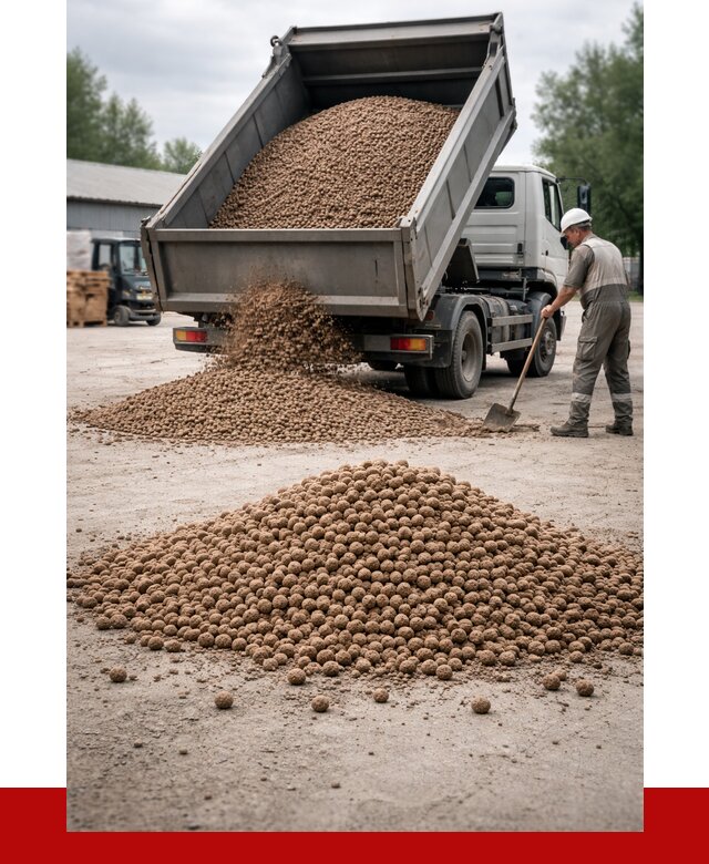 Керамзит с доставкой в Усинске от 4300 р. за м3 | ПРОНЕРУДСнс