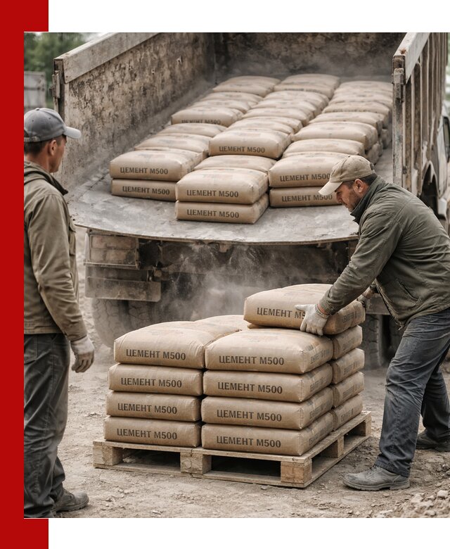 Цемент М500 с доставкой самосвалом в Усинске