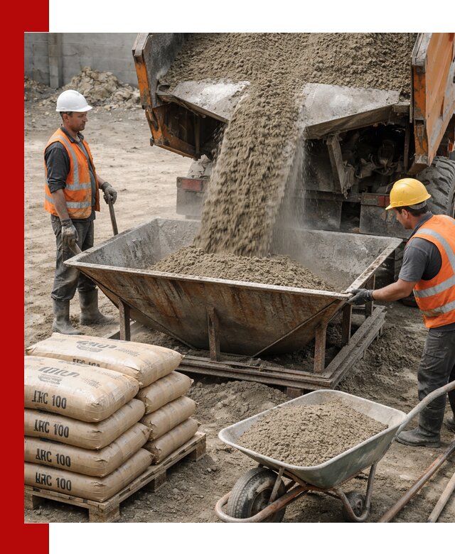 Доставка цементно-песчаной смеси М100 в Усинске