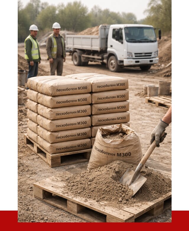 Пескобетон М300 в Усинске с доставкой от 4761 р. за куб | ПРОНЕРУДСнс