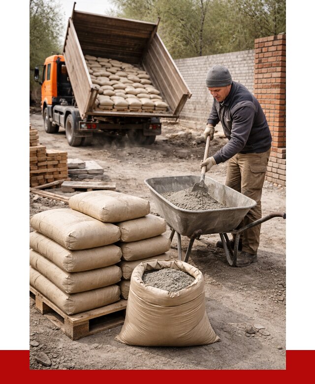 Купить сухую смесь для кладки в Усинске от 1229 р. | ПРОНЕРУДСнс