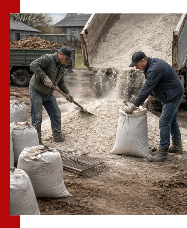 Доставка извести пушонки в Усинске оптом и мелким оптом