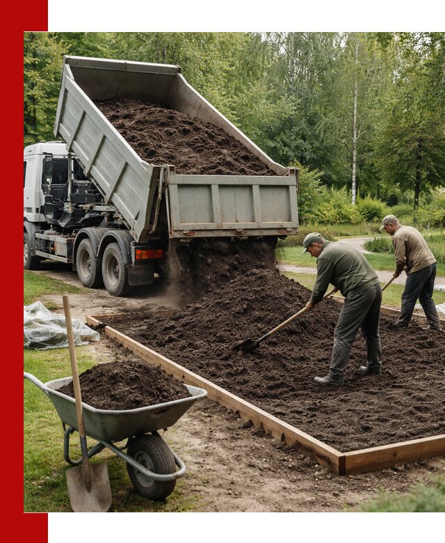 Доставка грунта для озеленения и благоустройства в Усинске