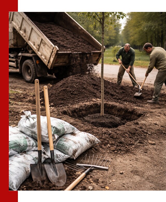 Грунт для посадки деревьев в Усинске — доставка и подготовка почвы