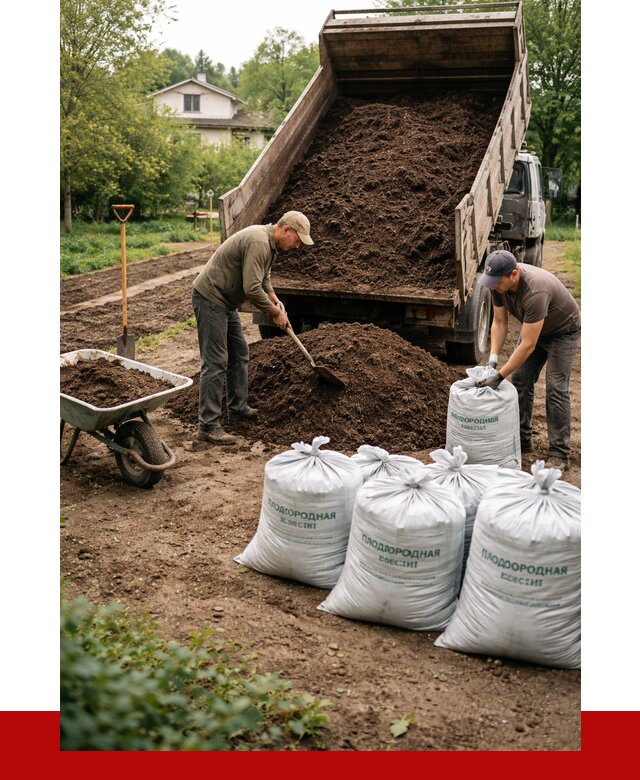 Плодородная смесь в Усинске от 4300 р./куб с доставкой | ПРОНЕРУДСнс