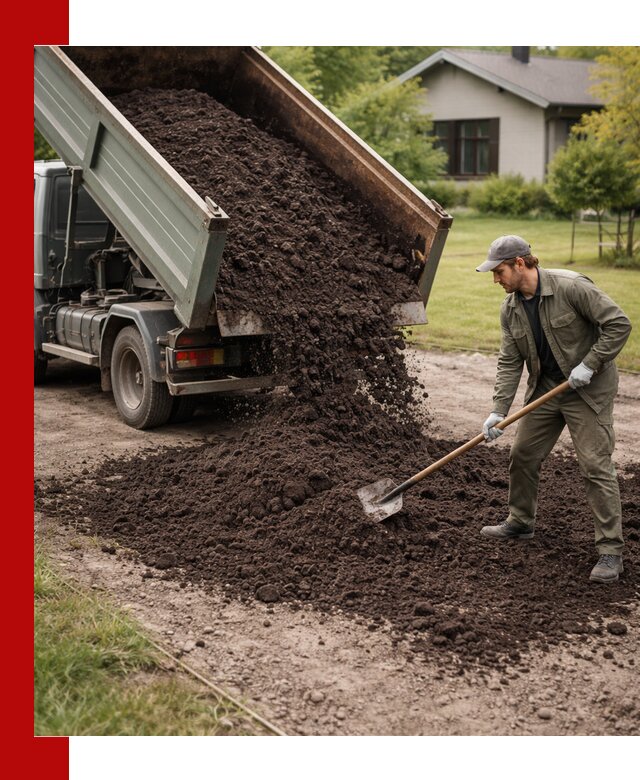 Чернозем для газона с доставкой в Усинске быстро и качественно