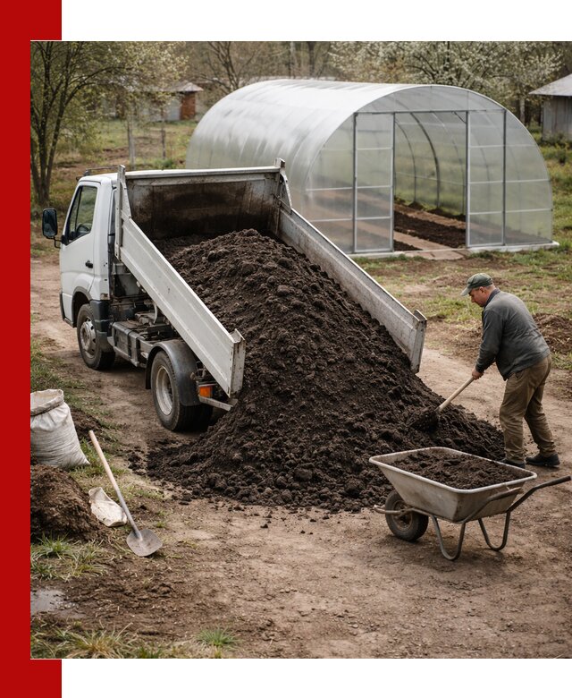 Чернозем для теплицы с доставкой в Усинске