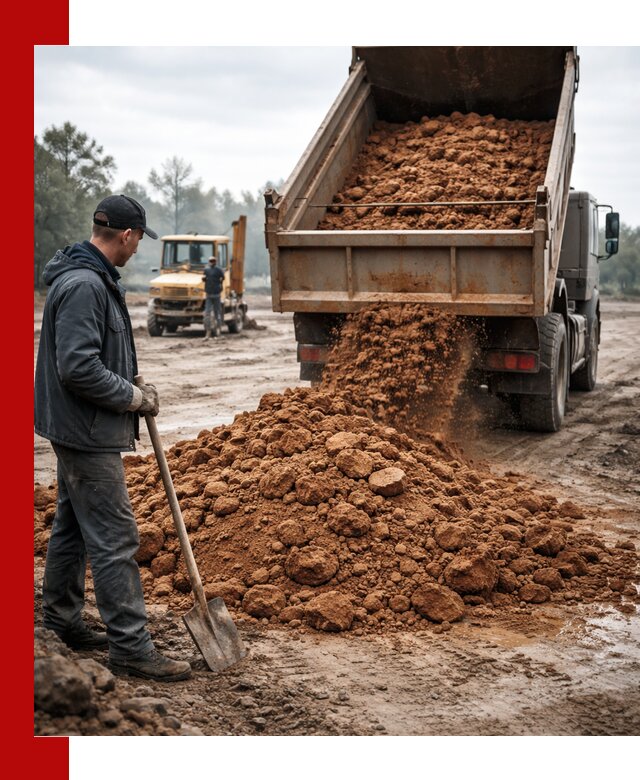 Глина для засыпки в Усинске с доставкой самосвалами