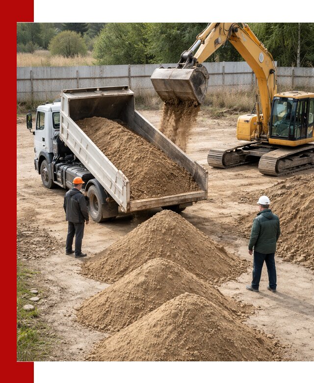 Доставка супеси вагонными и автопартиями в Усинске