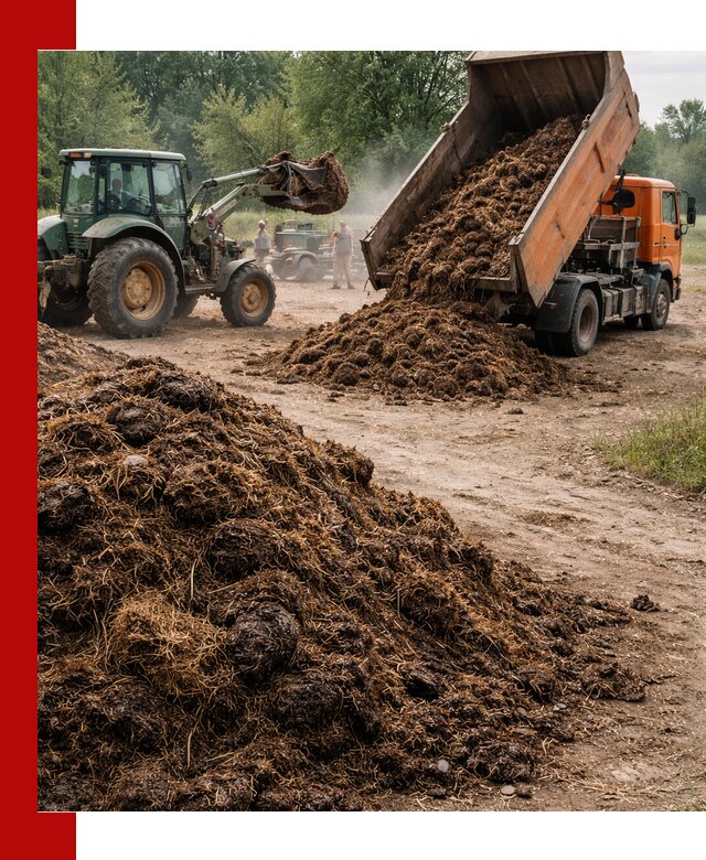 Доставка навоза самосвалами в Усинске для сельхозпотребностей