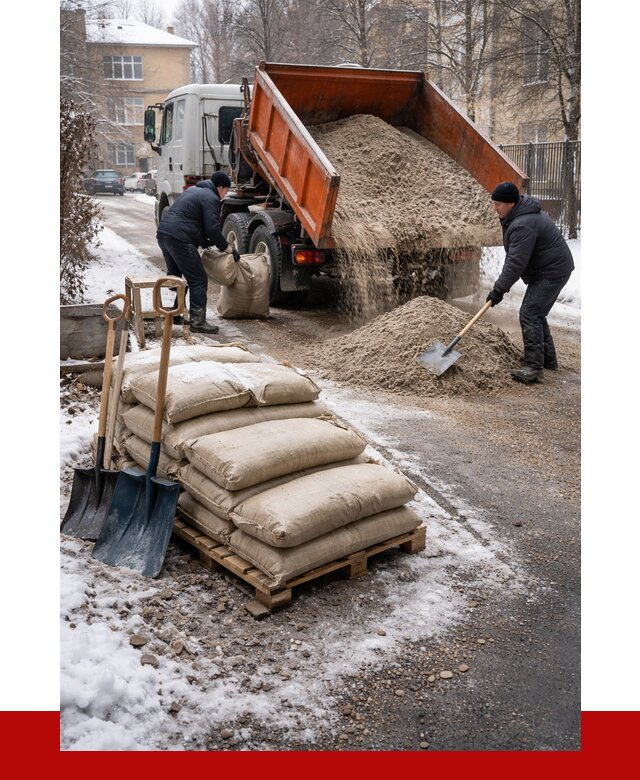 Противогололедные материалы оптом в Усинске от 4300 р. | ПРОНЕРУДСнс