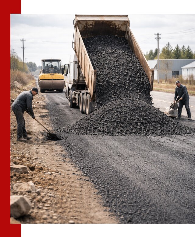 Асфальтовая крошка для дорог в Усинске — поставка и доставка