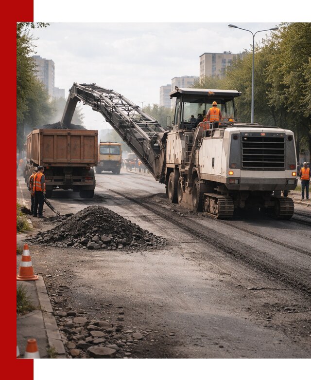 Фрезерованный асфальт в Усинске — удаление и вывоз старого покрытия