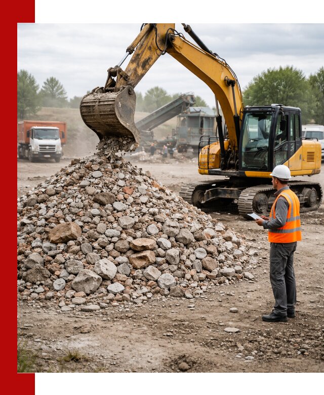 Доставка и вывоз строительного боя в Усинске
