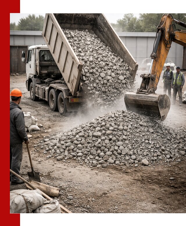 Доставка дробленого бетона в Усинске оптом и в розницу